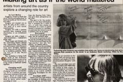 Making art as if the world mattered