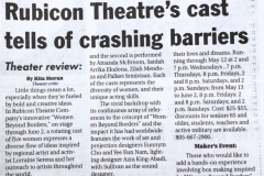 Rubicon Theatre's cast tells of crashing barriers