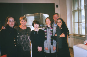 Dr. Sania Papa (Greece), Lorraine Serena, Dr. Margot Schmidt (Switzerland). Ella Van der Meijden (Switzerland), Frank Serena, Vana Xenou (Greece) at opening of WBB Basel.