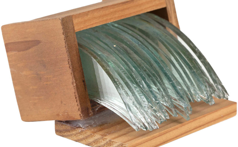 Wooden Box + Glass Waterfall + Light